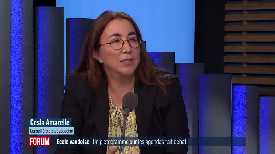 Un pictogramme sur les agendas vaudois fait débat: interview de Cesla Amarelle (vidéo)