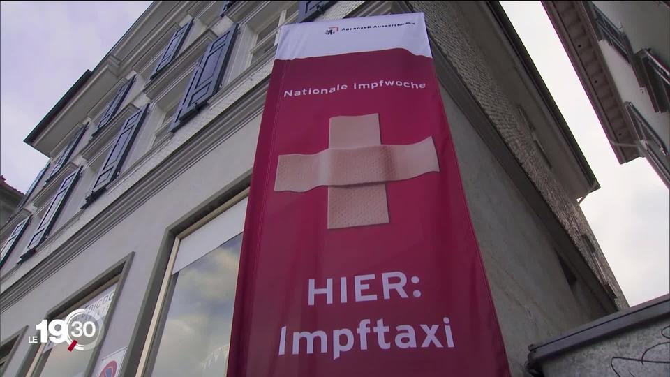 Lancement de la semaine de la vaccination en Suisse, pour convaincre les réticents et les indécis. Reportage dans le canton d’Appenzell Rhodes-Extérieures