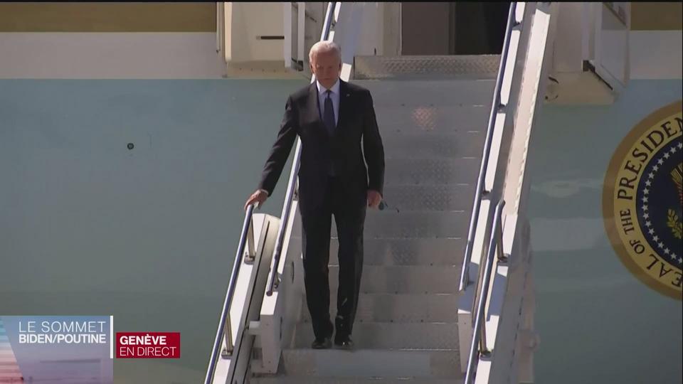 Sortie de Joe Biden à Cointrin