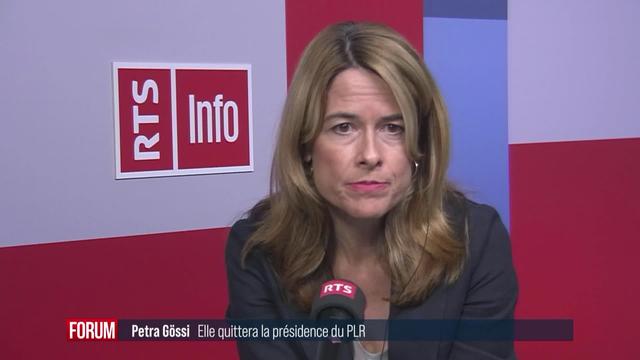 La Schwytzoise Petra Gössi quitte la présidence du PLR