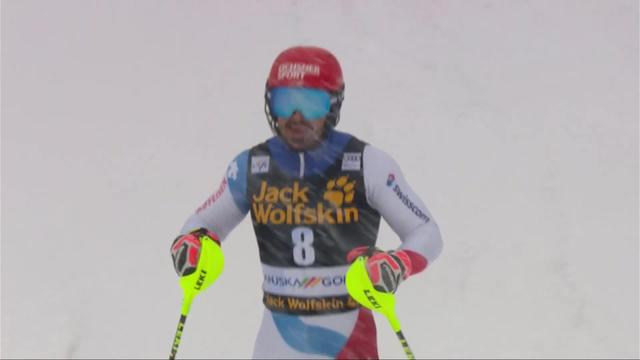 Kranjska Gora (SLO), slalom messieurs, 2e manche: Loic Meillard (SUI)