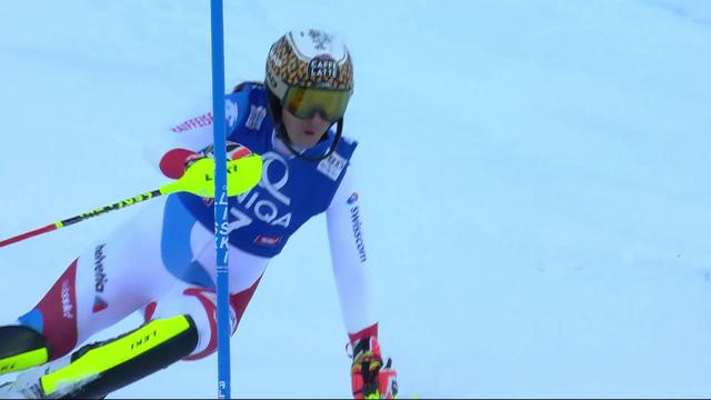 Lienz (AUT), slalom dames, 1re manche: W. Holdener (SUI) dans le top 10