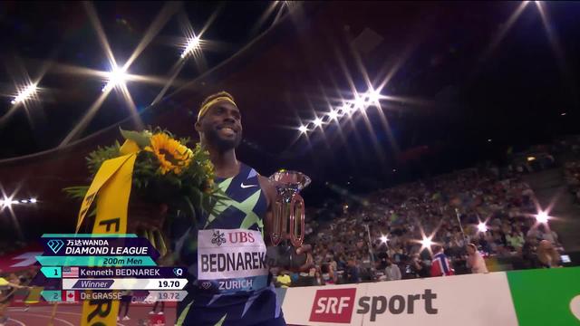 Finale, 200m messieurs: Bednarek (USA) remporte la course, Reais (SUI) finit 8e