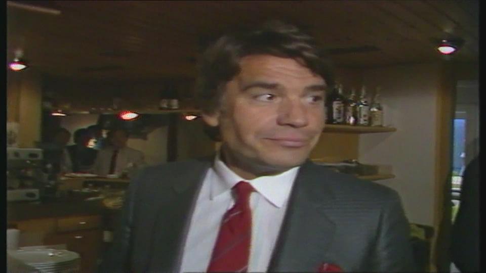 Bernard Tapie à Genève en 1985