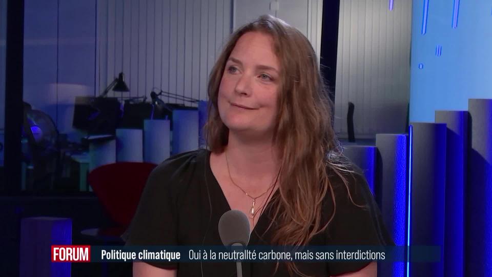 La politique climatique du Conseil fédéral: la réaction de Valentine Python (vidéo)