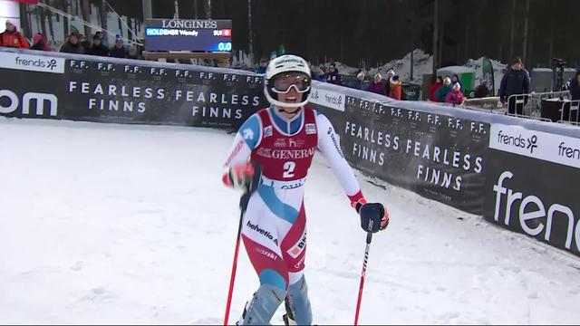 Levi (FIN), slalom dames, 1re manche: Michelle Gisin (SUI)