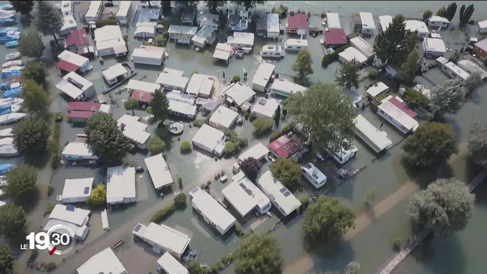 Le lac de Neuchâtel a atteint un record historique. A Yverdon-les-Bains un camping a été partiellement évacué