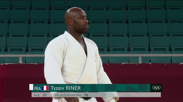 Judo, repêchage messieurs (+100kg) : Teddy Riner (FRA) combattra pour le bronze après sa victoire sur Rafael Silva (BRA)