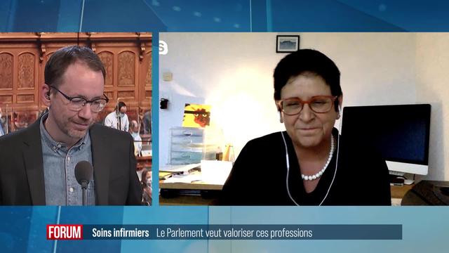 Le Parlement veut valoriser les professions des soins infirmiers: interview de Sophie Ley