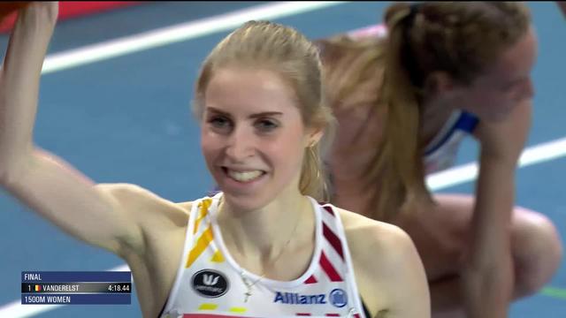 1500m dames, finale: victoire de Vanderlest (BEL)