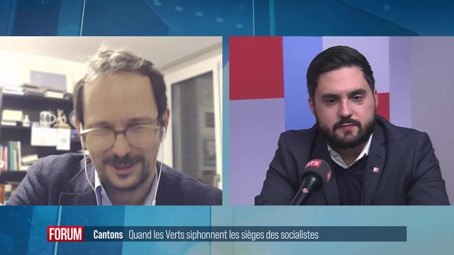 Les Vert·e·s prennent des sièges au Parti socialiste dans les parlements cantonaux