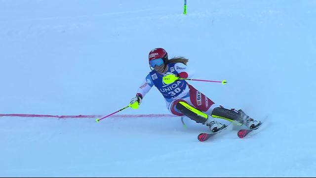 Lienz (AUT), slalom dames, 1re manche: élimination de M. Meillard (SUI)