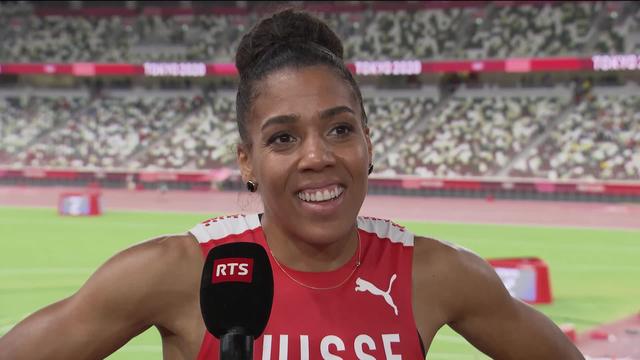 Athlétisme, 200m dames: Kambundji (SUI) à l'interview après sa finale