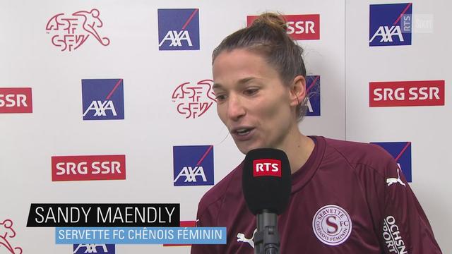 Women's Super League: Sandy Maendly (Servette) à l'interview