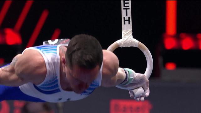 Finales par engins, anneaux : Eleftherios Petrounias (GRE) triomphe aux anneaux