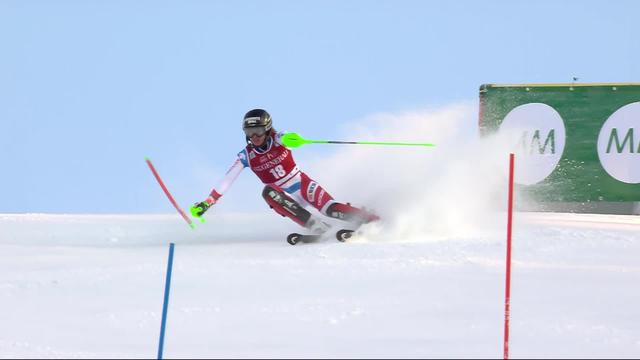 Levi (FIN), slalom dames, 1re manche: Camille Rast (SUI)