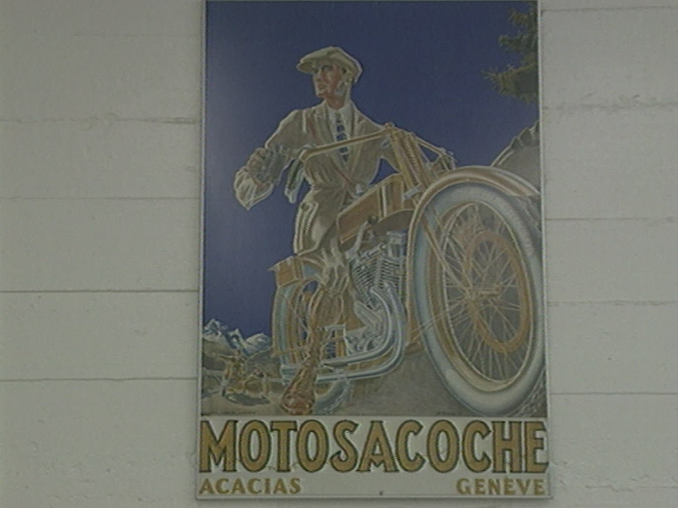 Affiche de la marque de moto Motosacoche. [RTS]