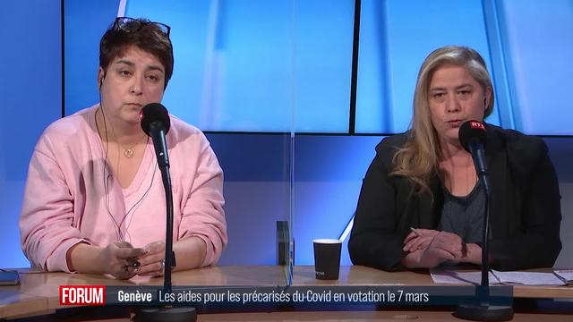 Votation sur les aides aux personnes précarisées par le Covid-19 à Genève: débat entre Marjorie de Chastonay et Ana Roch