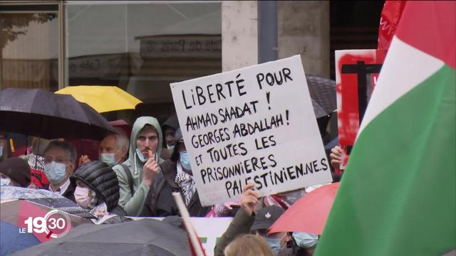 À Genève, des centaines de manifestants ont montré leur soutien au peuple palestinien