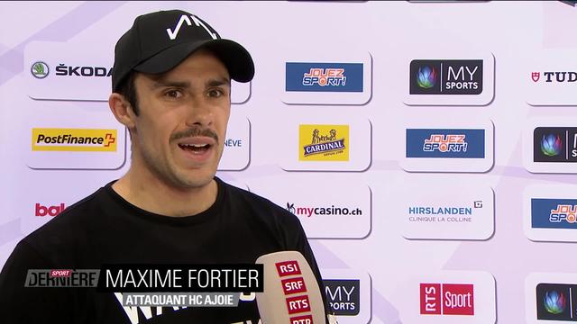 Hockey, National League: Genève - Ajoie, entretien avec Maxime Fortier et Arnaud Jacquemet
