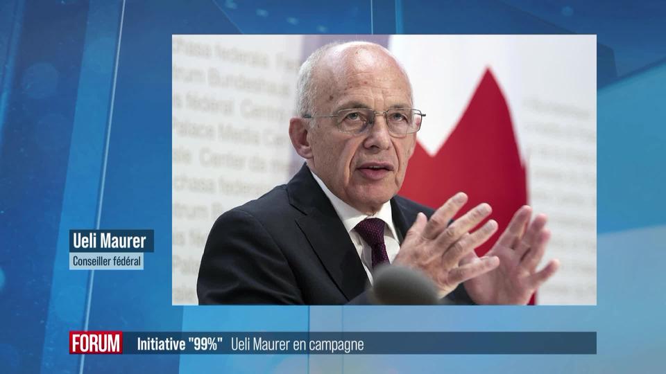 Le ministre des finances Ueli Maurer a lancé sa campagne contre l’initiative 99% (vidéo)