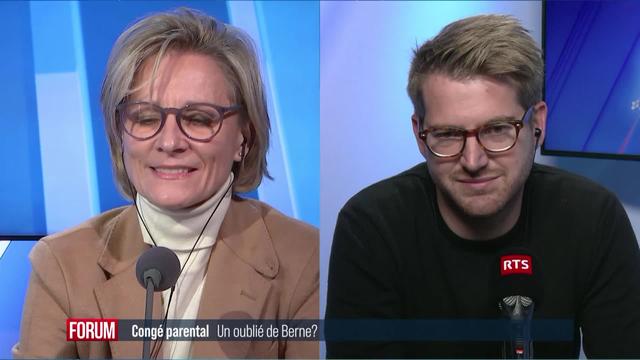 Congé parental: débat entre Simone de Montmollin et Baptiste Hurni