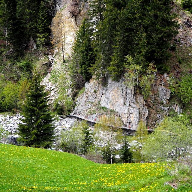 Surselva - Passerelle de Ligno dans la vallée du Medel. [Depositphotos - Davide1968]