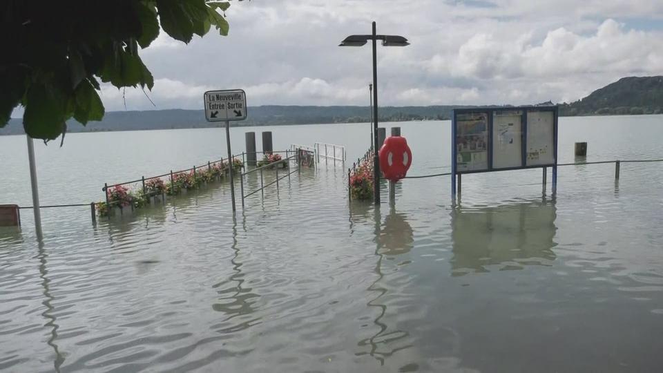 Les images des abords du lac de Bienne vendredi matin