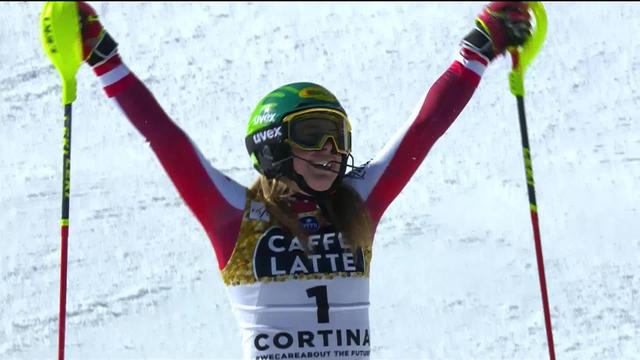 Cortina (ITA), Slalom dames, 2e manche: victoire de Liensberger (AUT) !