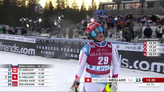 Levi (FIN), slalom dames, 1re manche: Mélanie Meillard (SUI)