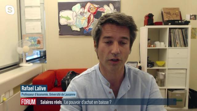 Salaires réels en baisse en Suisse: interview de Rafaël Lalive (vidéo)