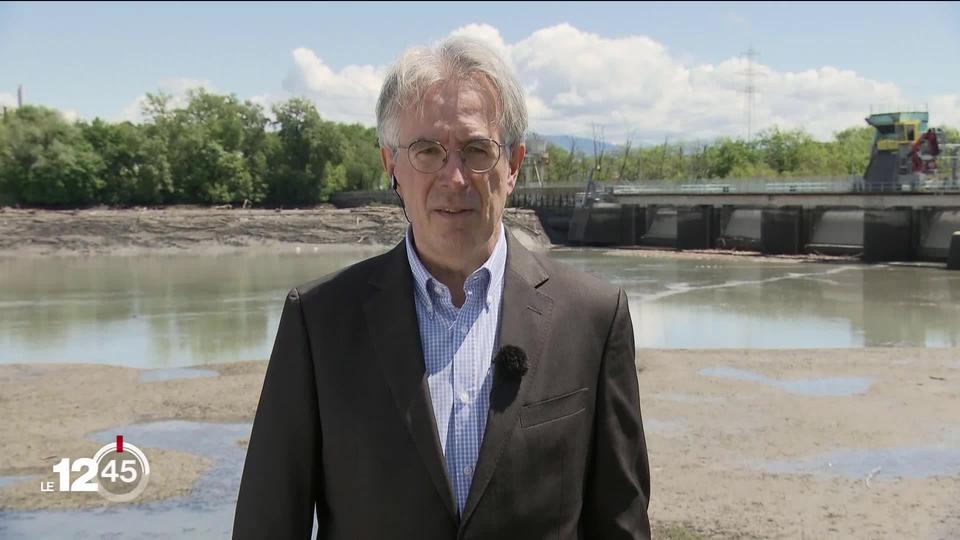 Abaissement du Rhône pour évacuer les sédiments. Détails de l'opération au barrage de Verbois par Jérôme Barras.