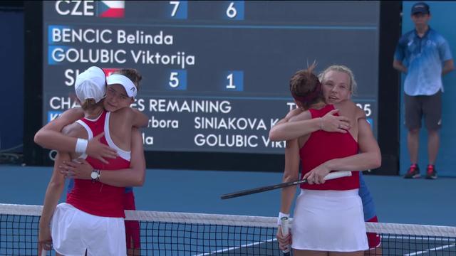 Tennis, double dames, Krejcikova-Siniakova (CZE) – Bencic-Golubic (SUI) (7-5, 6-1): magnifique médaille d’argent pour la paire suisse ! Trop fortes, les Tchèques décrochent l’or