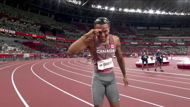 Athlétisme, 200m messieurs:  de Grasse (CAN) en or devant 3 Américains !