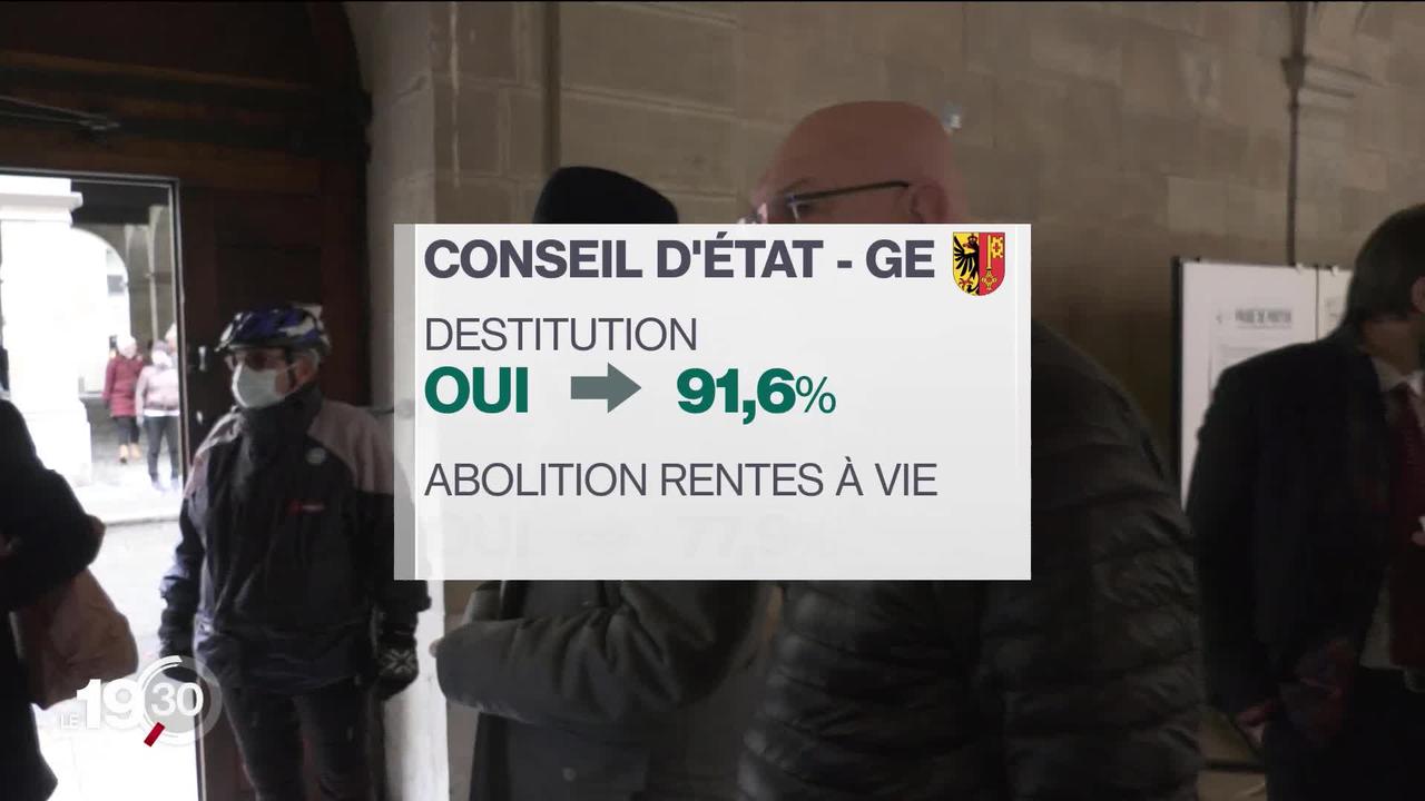 Destitution possible et fin de rentes à vie: Genève accepte très largement de réformer son Conseil d'Etat.