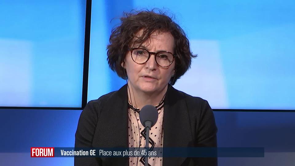 Genève ouvre la vaccination aux plus de 45 ans: interview de Nathalie Vernaz-Hegi