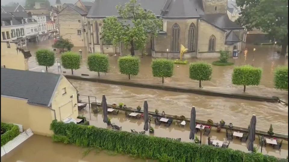 Inondations à Valkenburg, aux Pays-Bas