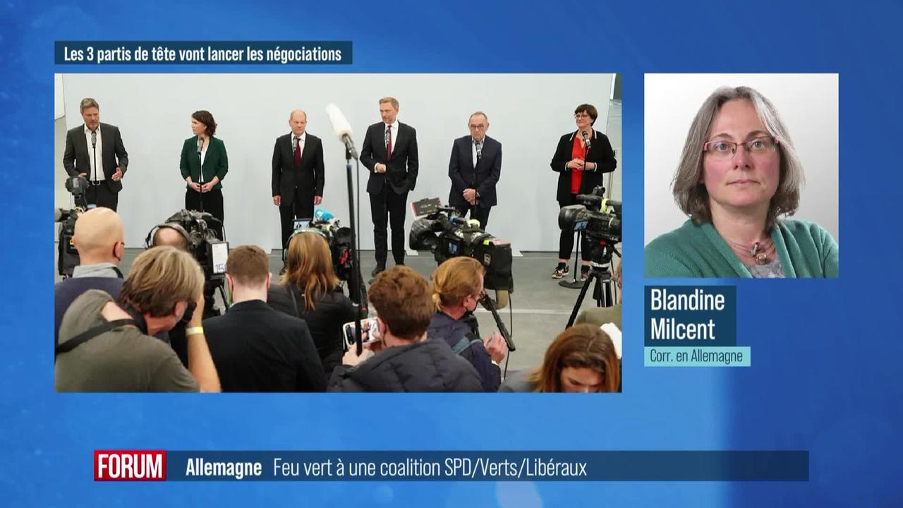 Le SPD, les Verts et les Libéraux s'allient pour une coalition en Allemagne