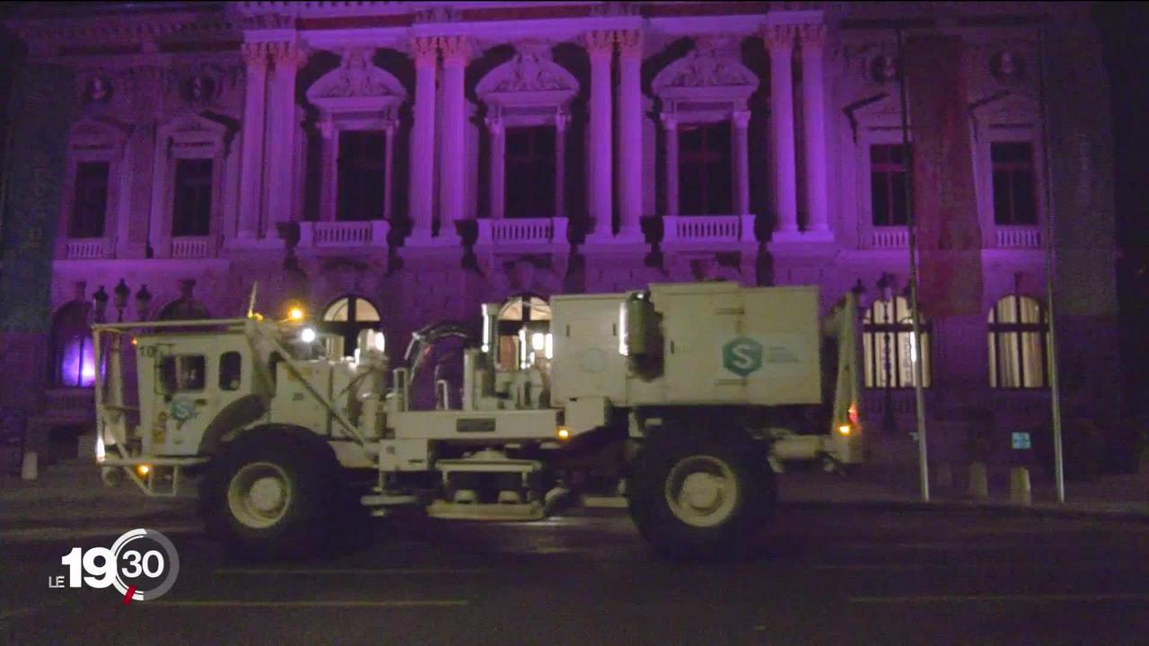À Genève, des camions vibreurs s’activent la nuit afin de localiser les sources d’eau chaude dans les sous-sols de la ville.