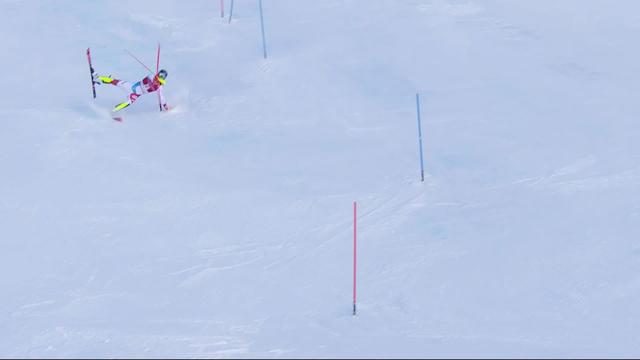 Val d’Isère (FRA), slalom messieurs: Sandro Simonet (SUI) part à la faute