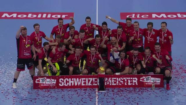 Finale messieurs, match 1: Winterthour - Schaffhouse (25-23): 3 sur 3, les joueurs du Pfadi champions Suisse !