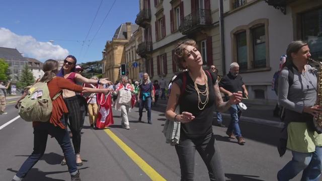 L'ambiance était plutôt bon enfant.