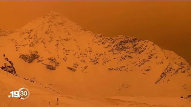 Du sable charrié depuis le Sahara donne des teintes orangées au ciel suisse.