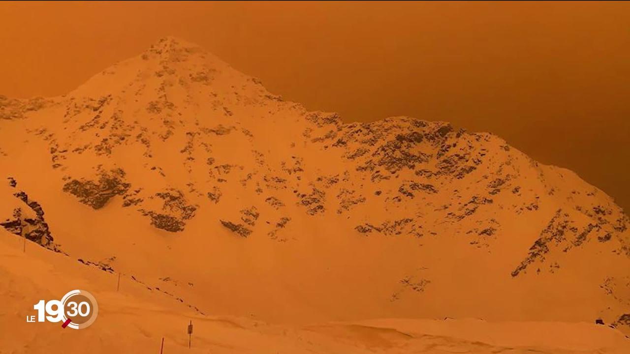 Du sable charrié depuis le Sahara donne des teintes orangées au ciel suisse.
