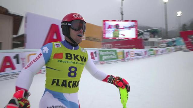 Flachau (AUT), slalom messieurs, 1re manche: Loïc Meillard (SUI) à +1.28