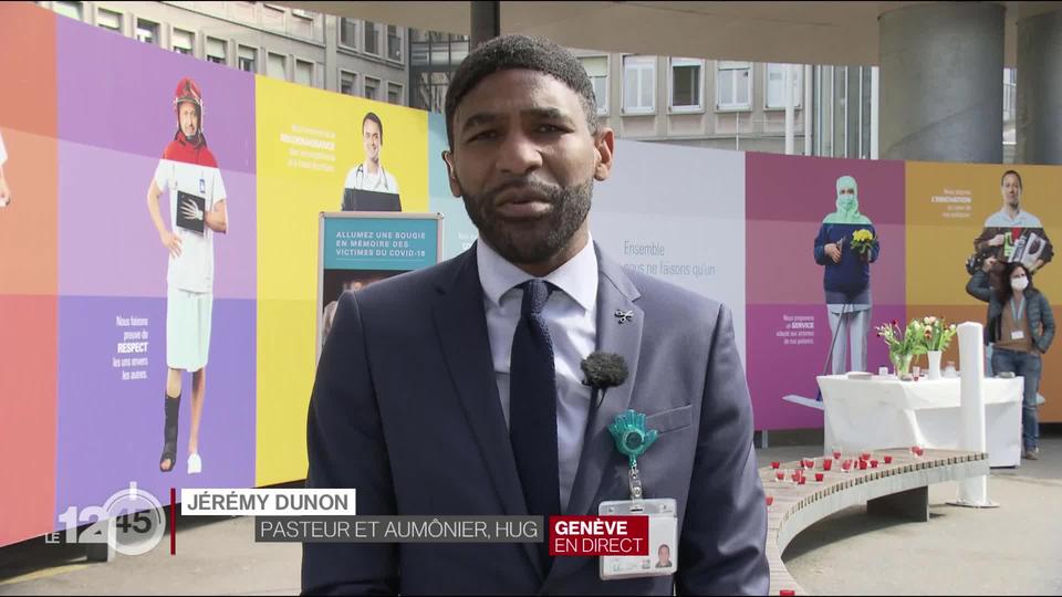 Le pasteur et aumônier des HUG Jérémy Dunon sur l'hommage suisse aux victimes du nouveau coronavirus.