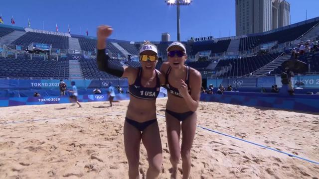 Beachvolley, 1-2 dames: SUI - USA (12-21, 11-21): les Suissesses s'inclinent et joueront la petite finale pour remporter le bronze