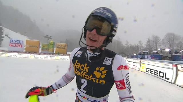 Kranjska Gora (SLO), slalom messieurs, 1re manche: Clément Noel (FRA) domine la première manche