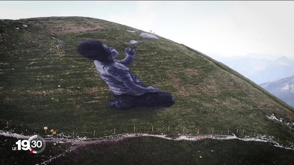 L'artiste Saype habille le Moléson d'une monumentale fresque poétique