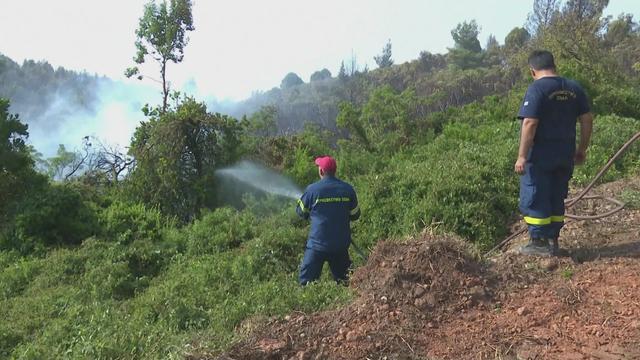 En Grèce, les pompiers bataillent contre deux feux à Olympie et Eubée